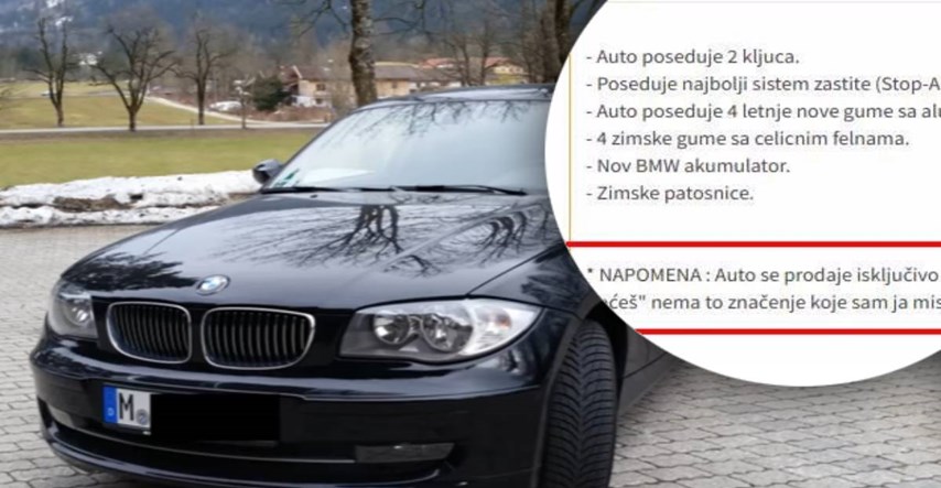 Oglas za BMW iz Srbije postao hit: "Kupit ću ga samo zbog razloga prodaje"
